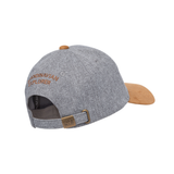 Scandinavian Explorer Leather Logo Cap - Light Grey