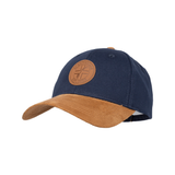 Scandinavian Explorer Leather Logo Cap - Navy