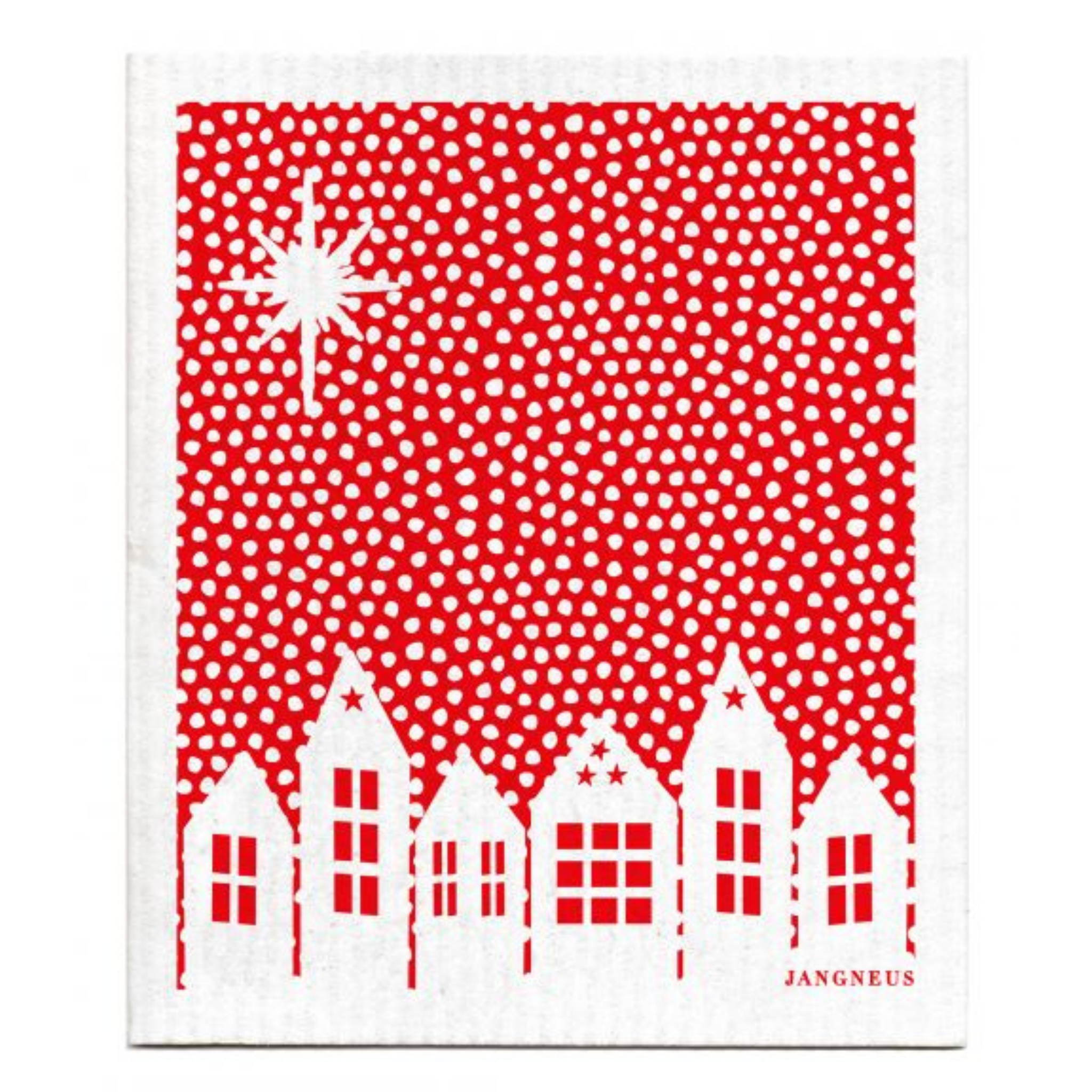 amazing swedish dishcloth red snow village 