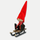 Tomte Santa on Sled - 3 in