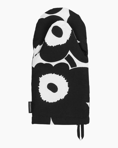 Pieni Unikko Oven Mitten - White, Black