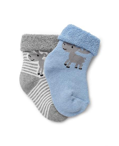 Norwegian Baby's Socks 2 Pack - Blue/Grey