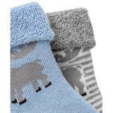 Norwegian Baby Socks 2 Pack - Blue/Grey