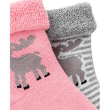 Norwegian Baby's Socks 2 Pack - Pink/Grey