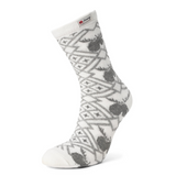 Norwegian Socks - Small - Gray/White Moose Pattern