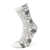 Norwegian Socks - Large - Gray/White Moose Pattern