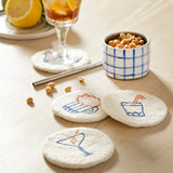 Wool Felted Cocktail Coasters 4-Pack