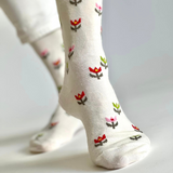 Tulip White - Bengt and Lotta - Swedish Socks