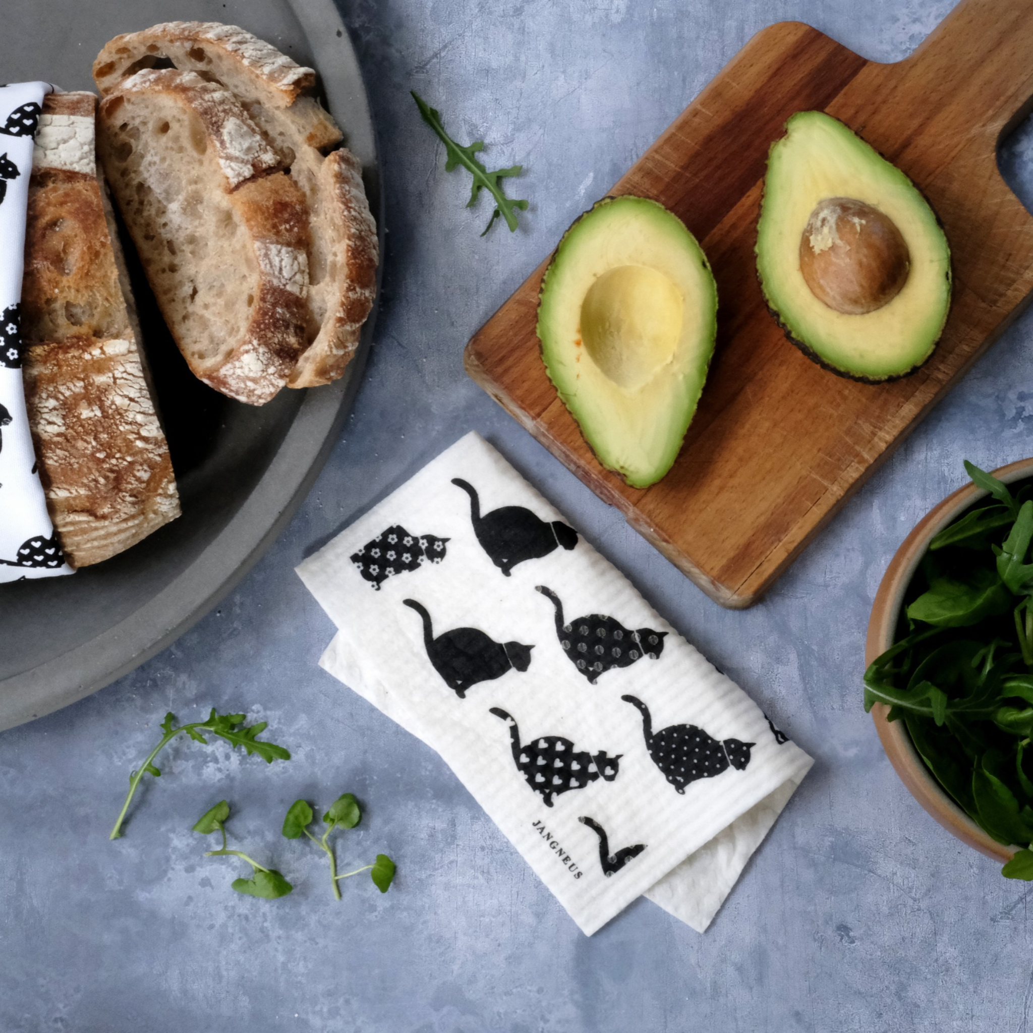 Amazing Swedish Dishcloth - Black Cats