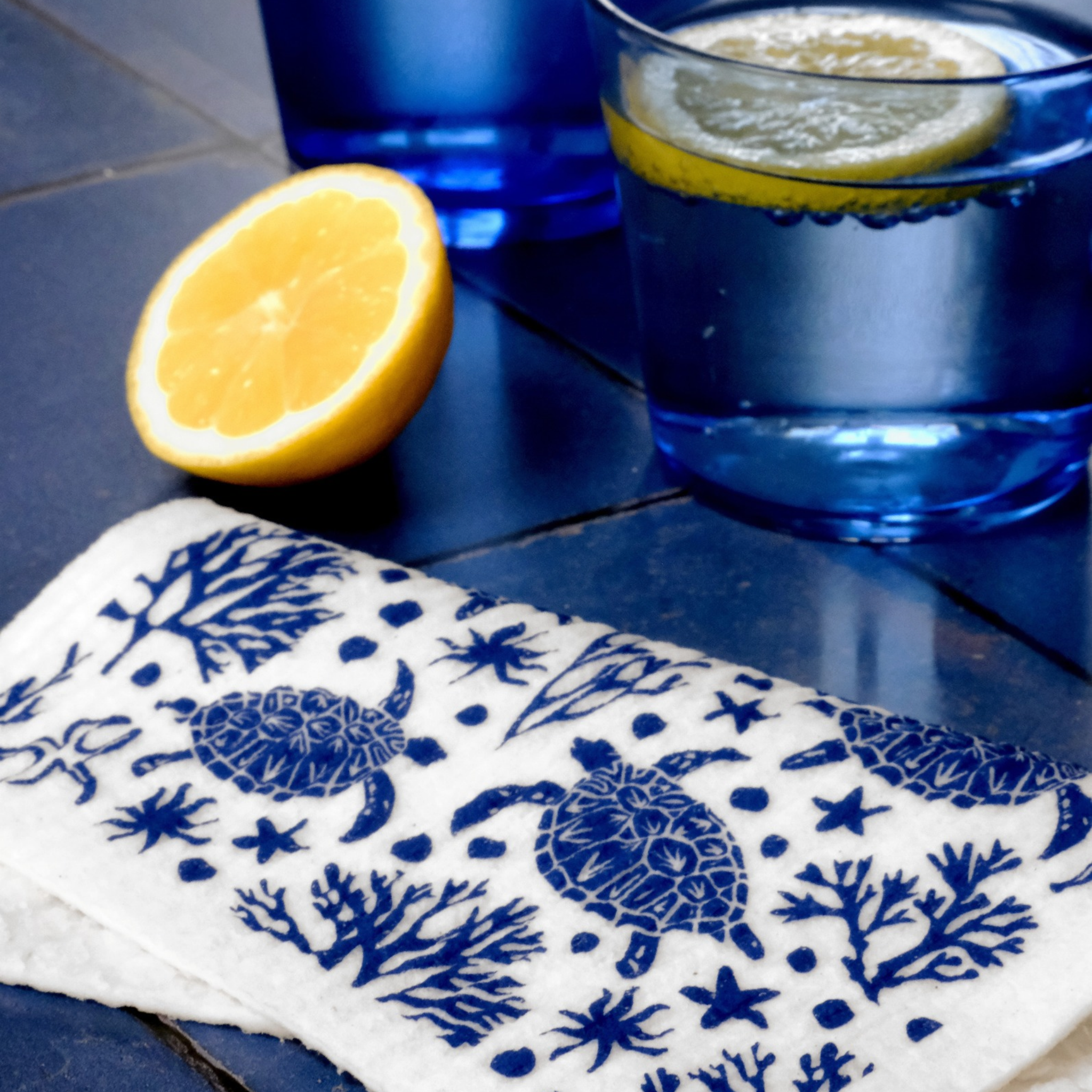 Amazing Swedish Dishcloth - Blue Turtles