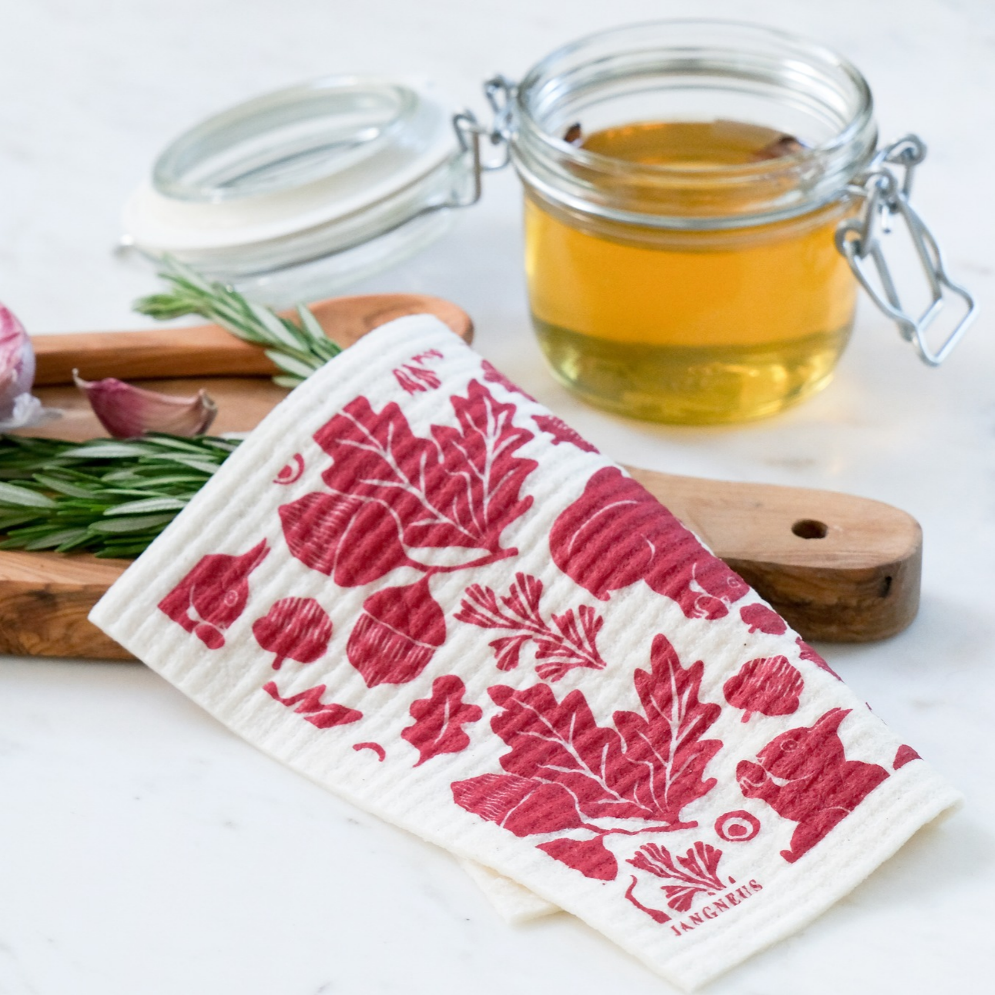 Amazing Swedish Dishcloth - Burgundy Squirrel