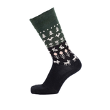 Cai Merino Wool Socks - Nature Black / Green