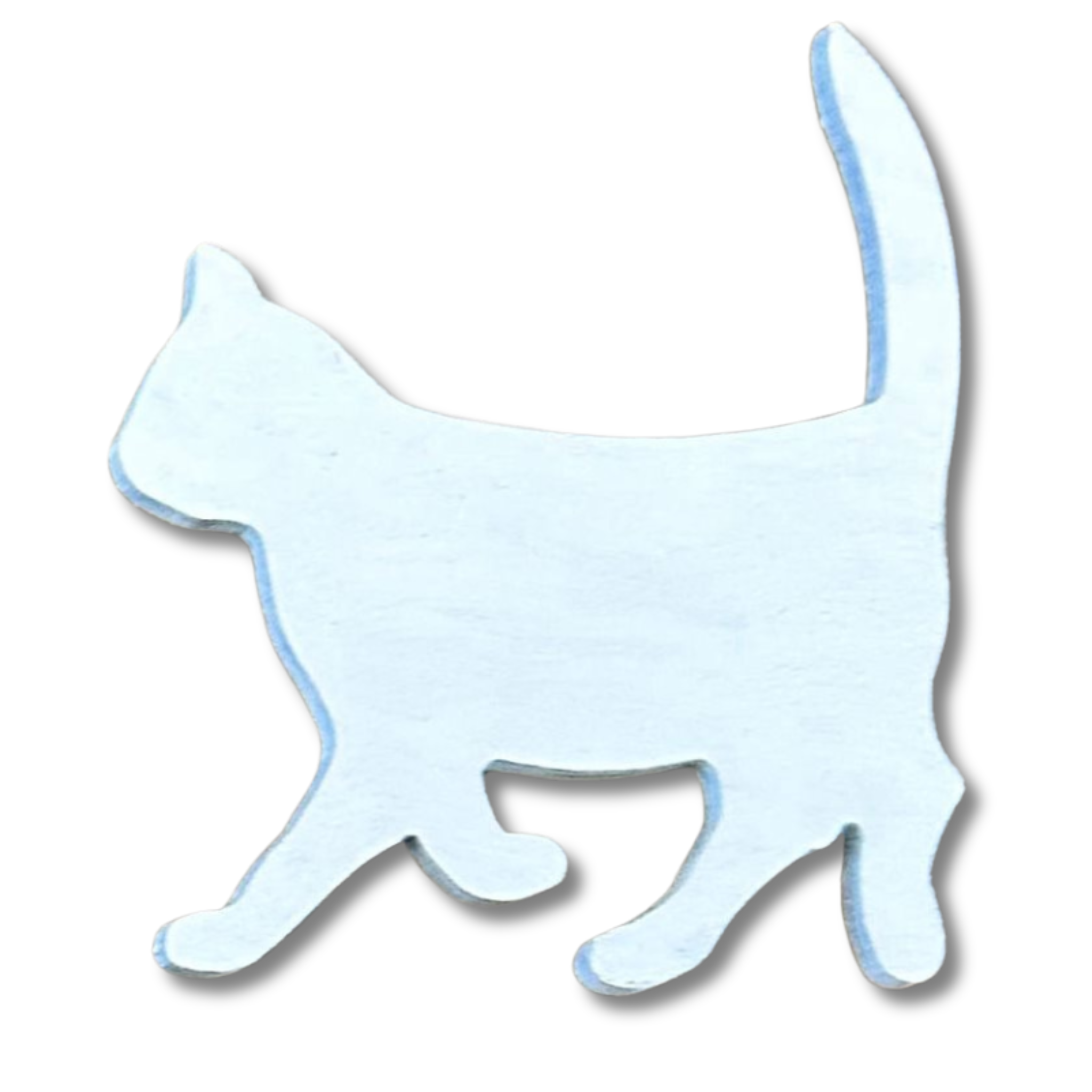 wood cat magnet white made in sweden