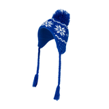 Children's Snow Crystal Beanie - Blue / White