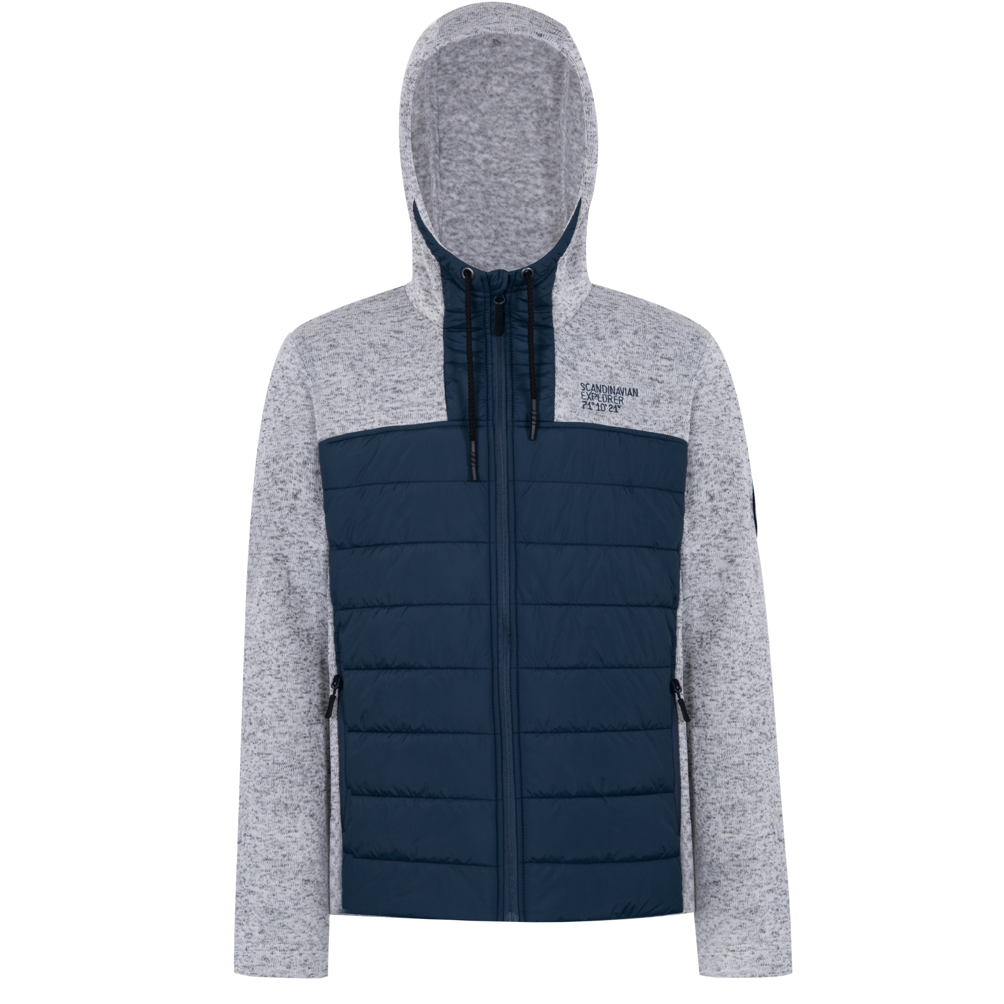 combination hybrid fleece jacket zip