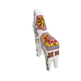 Handmade Swedish Dala Horse - Neon Floral