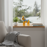 Swedish Wooden Dala Horse - Yellow