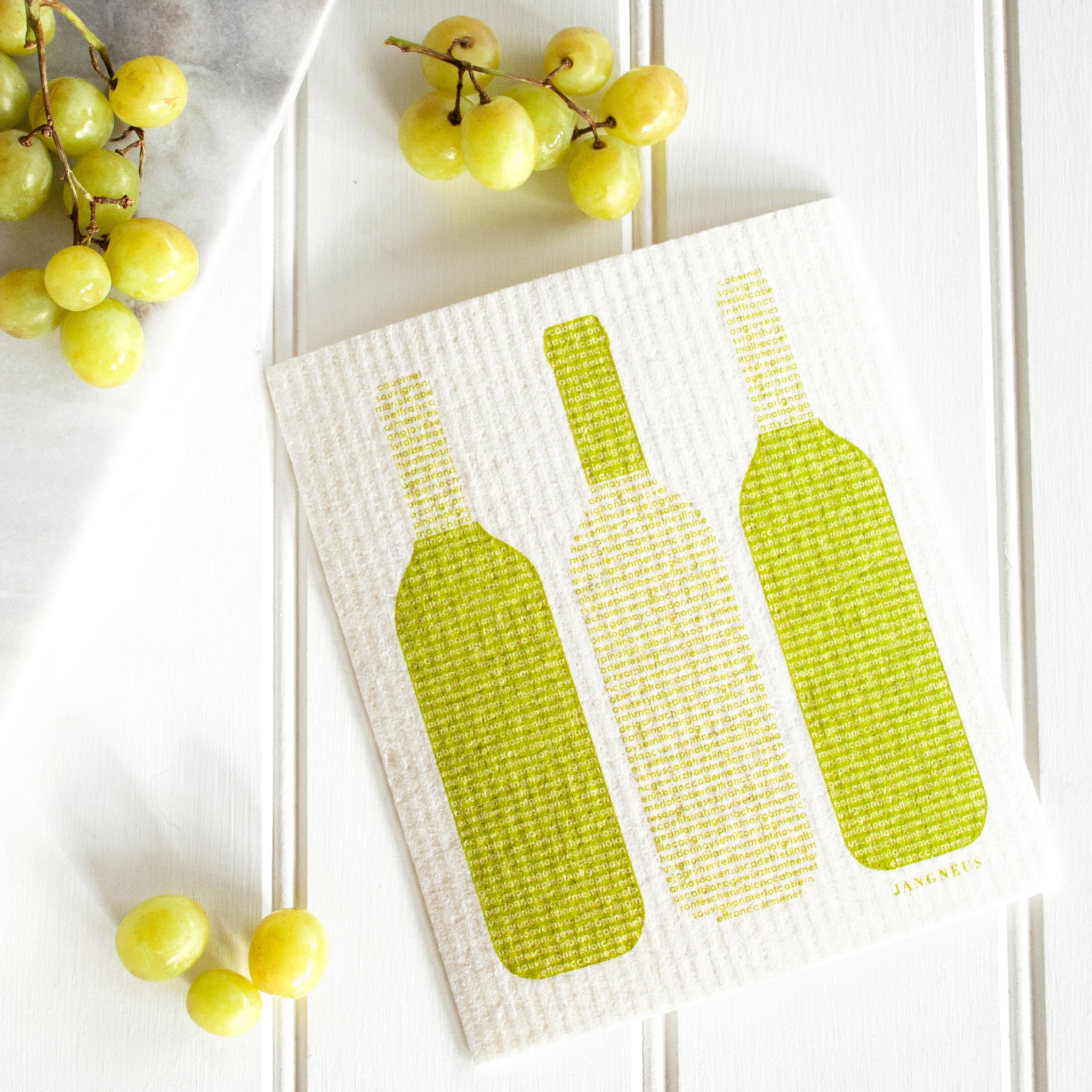 swedish dishcloth green wine kitchen