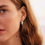 Andorra Creoles Duo L Steel Earrings