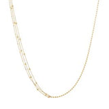 Scope Necklace Multi Gold