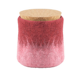 Wool Felt Jar - Burgundy