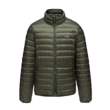 Hoodless Ultra Light Down Jacket - Olive Green