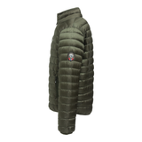 Hoodless Ultra Light Down Jacket - Olive Green