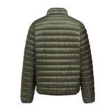 Hoodless Ultra Light Down Jacket - Olive Green