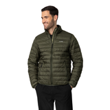 Hoodless Ultra Light Down Jacket - Olive Green