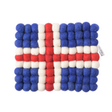 Felted Iceland Flag Trivet