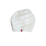 Knit Pattern Beanie - White
