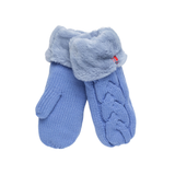 Knitted Mittens - Blue