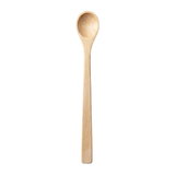 Wooden marmalade  spoon on a white background