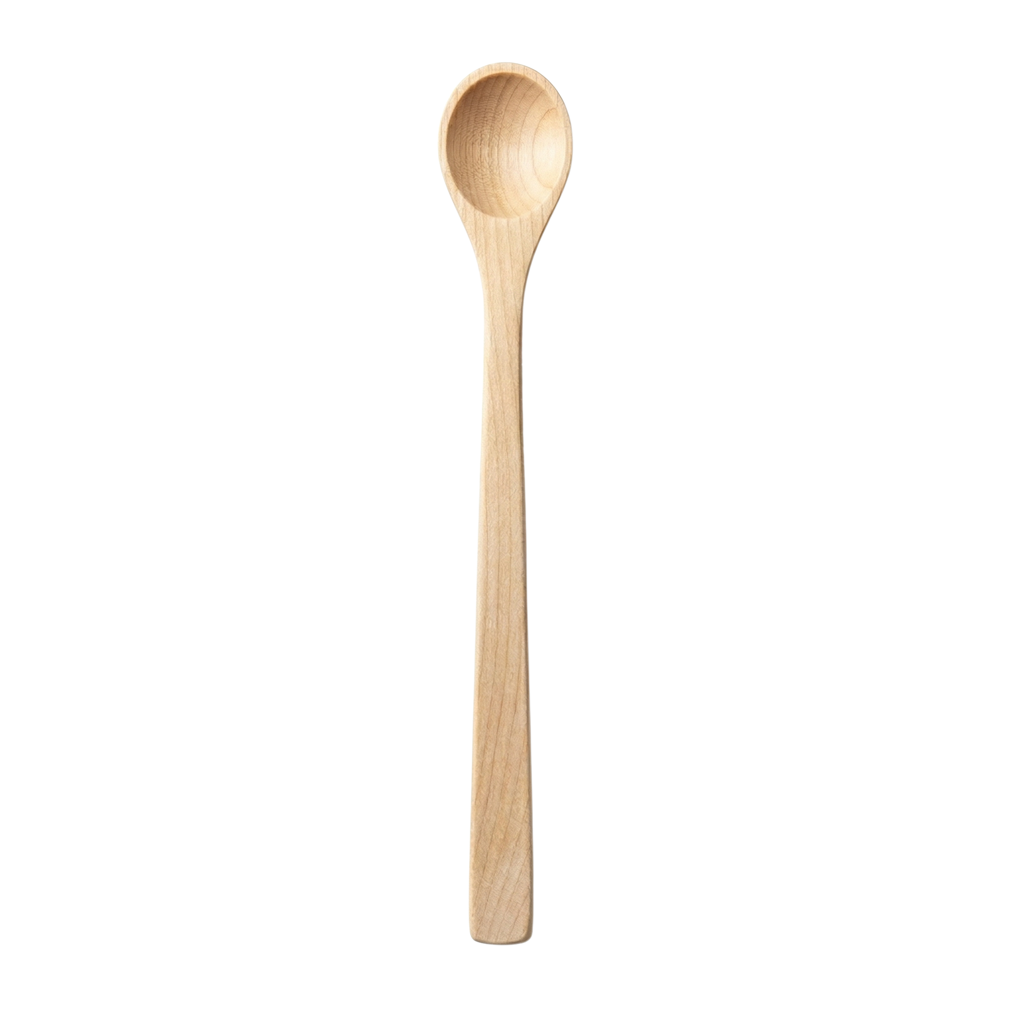 Wooden marmalade  spoon on a white background