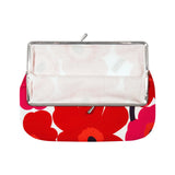 Puolikas Kukkaro Mini Unikko Large Coin Purse - Red, White