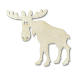 wood moose magnet natural made in sweden