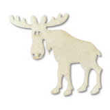 wood moose magnet natural made in sweden