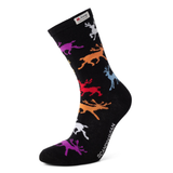 Moose Pattern Socks - Black / Multi