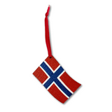Norwegian Flag Wood Ornament