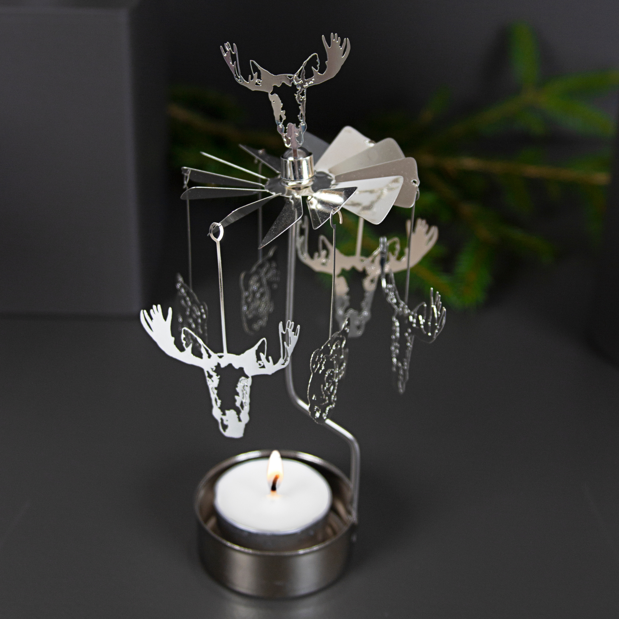 candle carousel nordic animals