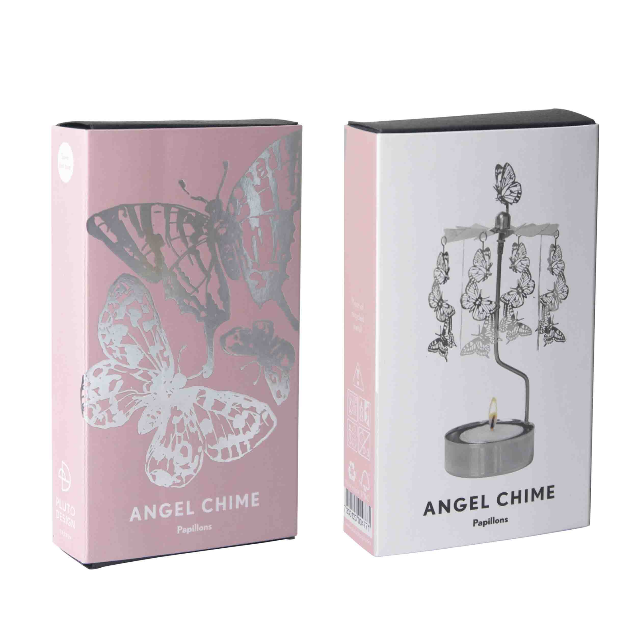 angel chime butterflies silver by pluto design sweden