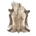 Reindeer Fur rug with brown and beige pattern on a white background