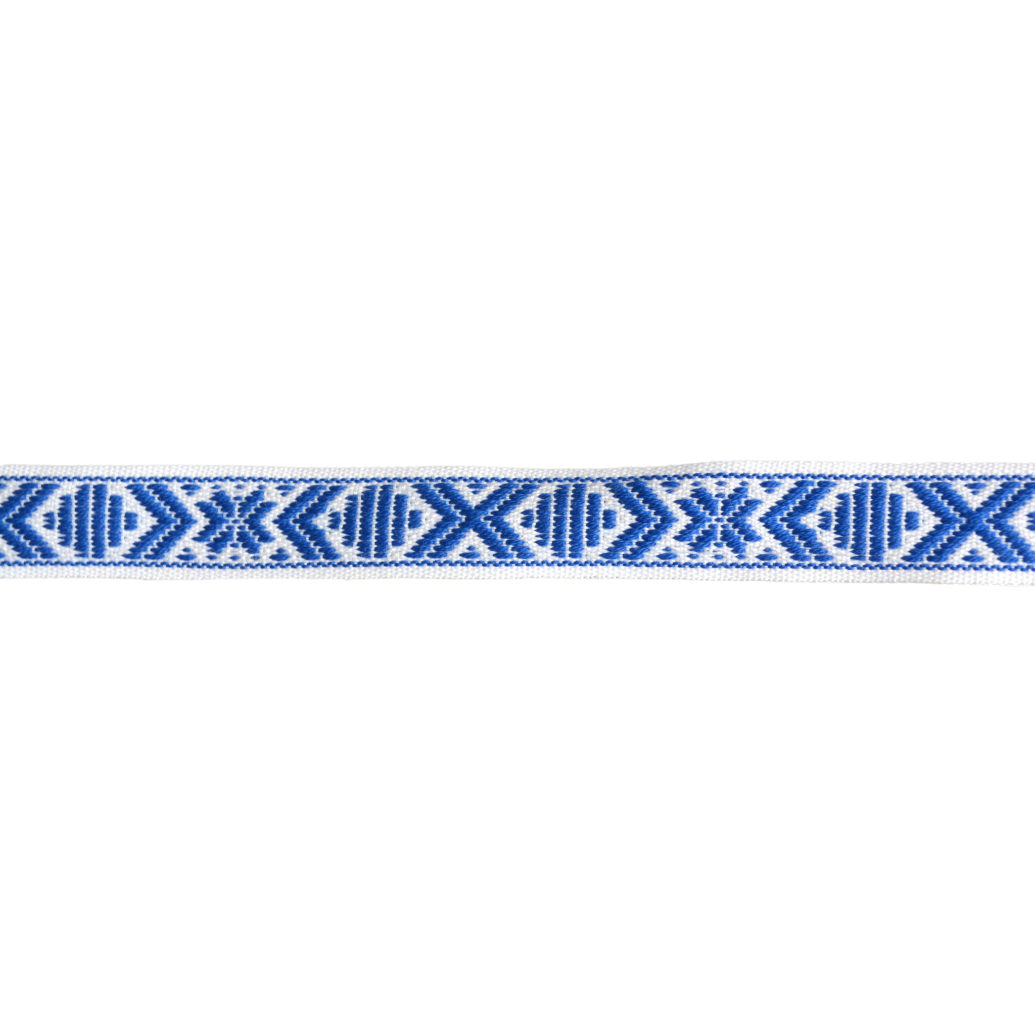 Ribbon 15mm - Blue Folk Pattern