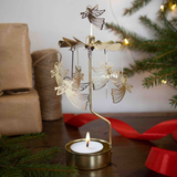 Rotating Candle Holder - Flying Angel Gold