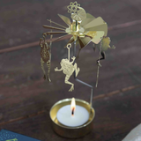 Rotating Candle Holder - Frogs