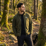 Sherpa Fleece Jacket - Olive Green