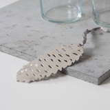 Silver Pine Cone Ornament