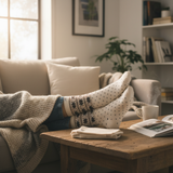 Snow Crystal Socks - Beige