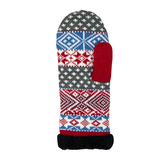 Soppero Knitted Mittens - Red