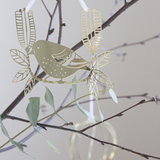 Sparrow on Branch Ornament